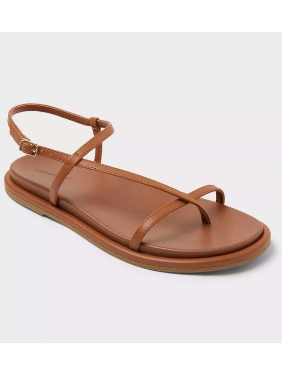 Universal Thread Shoes - NWT Universal Thread Strappy Sandals, Cognac Flat Sandals, Sz 7.5 Dolce Vita Dom